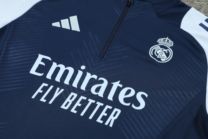 24-25 Real Madrid High Quality Half Pull Tracksuit