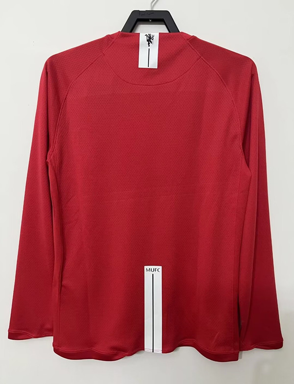 2008-2009 Manchester United Home Long Sleeves Retro Soccer Jersey
