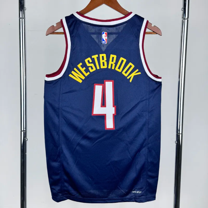 22-23 Nuggets WESTBROOK #4 Royal Blue Top Quality Hot Pressing NBA Jersey