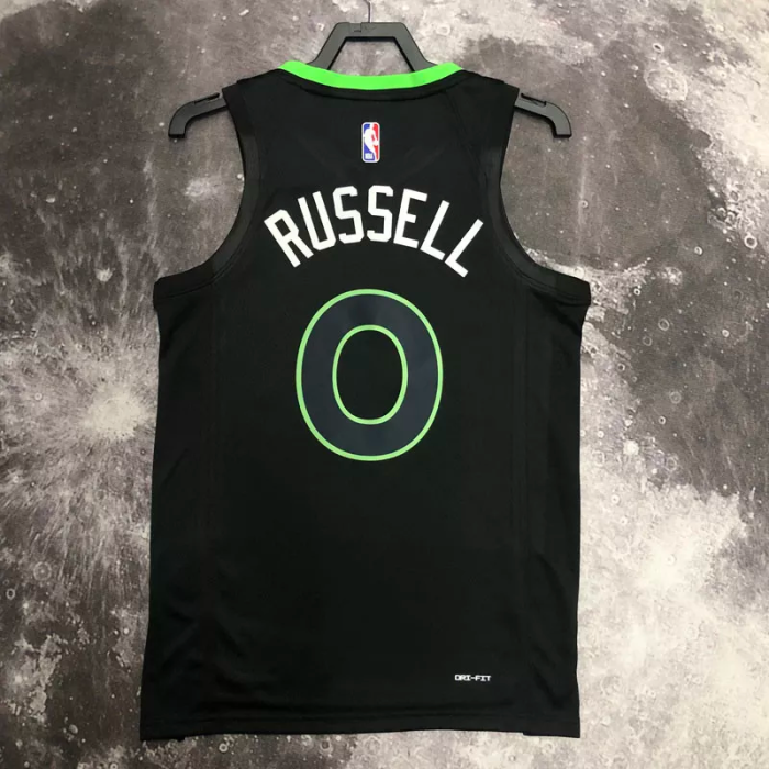 22-23 TIMBERWOLVES RUSSELL #0 Black Top Quality Hot Pressing NBA Jersey (Trapeze Edition)