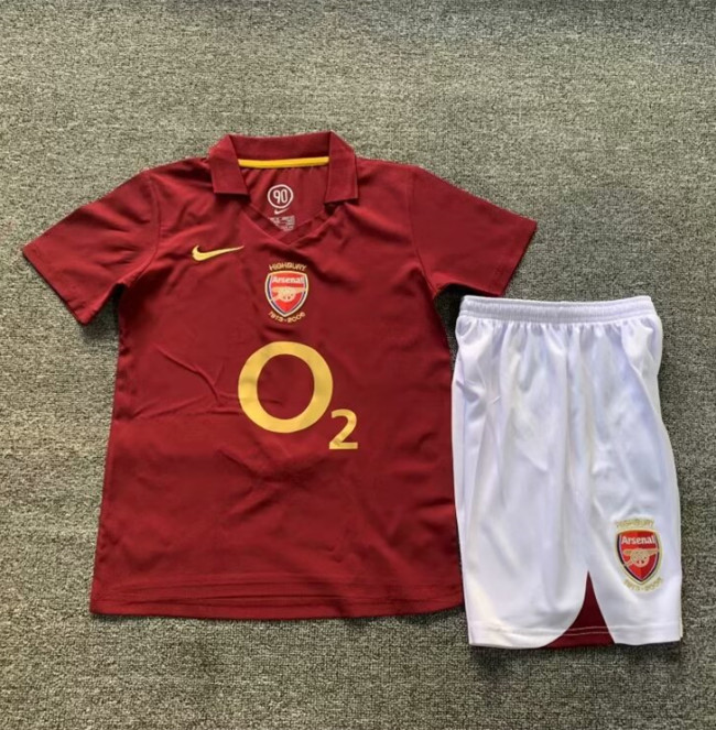 2005-2006 Arsenal Home Retro Kids Soccer Jersey