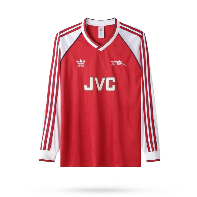 1989-1990 Arsenal Home Long sleeves Retro Soccer Jersey