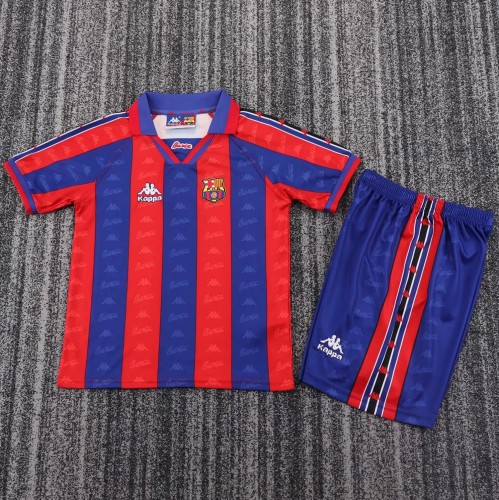 1996-1997 Barcelona Home Retro Kids Soccer Jersey