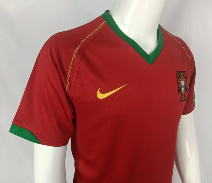 2006 Portugal Home Retro Soccer Jersey