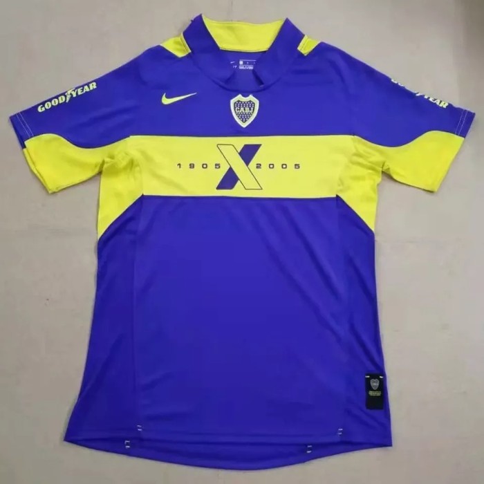 2005 Boca Junior Centenary Home Retro Soccer Jersey