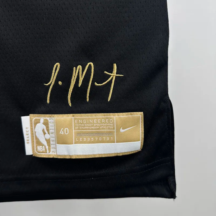 23-24 Grizzlies MORANT #12 Black Glory Edition Top Quality Hot Pressing NBA Jersey