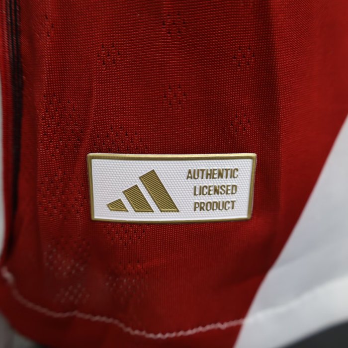 25-26 River Plate Home Player Version Soccer Jersey*带广告