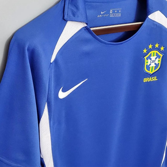 2002 Brazil Away Retro Soccer Jersey