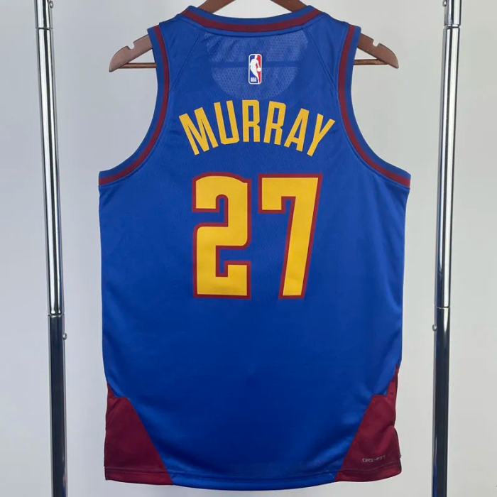 22-23 Nuggets MURRAY #27 Blue Top Quality Hot Pressing NBA Jersey (Trapeze Edition) 飞人版