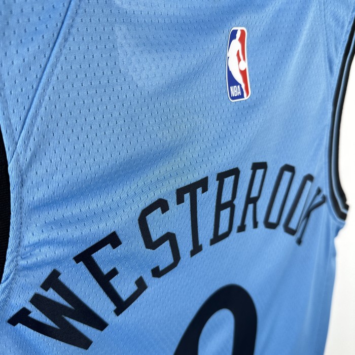 24-25 Clippers WESTBROOK #0 Blue City Edition Top Quality Hot Pressing NBA Jersey