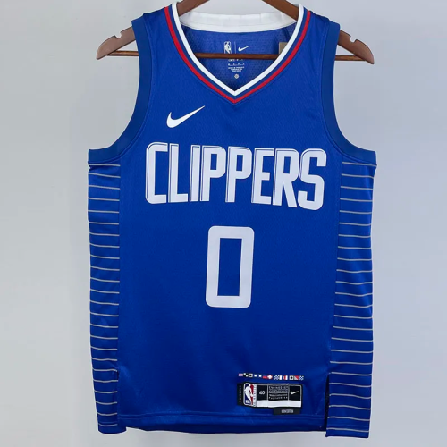 22-23 Clippers WESTBROOK #0 Blue Top Quality Hot Pressing NBA Jersey