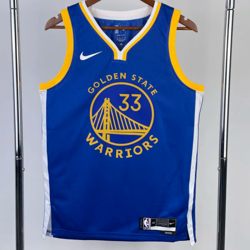22-23 WARRIORS WISEMAN #33 Blue Top Quality Hot Pressing NBA Jersey