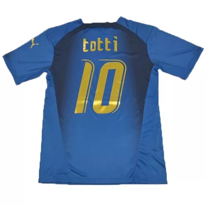 2006 Italy Home Blue Retro Soccer Jersey