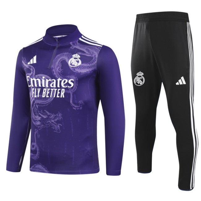 24-25 Real Madrid High Quality Half Pull Tracksuit