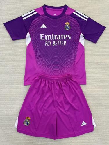 25-26 Real Madrid Purple GoalKeeper Adult Suit