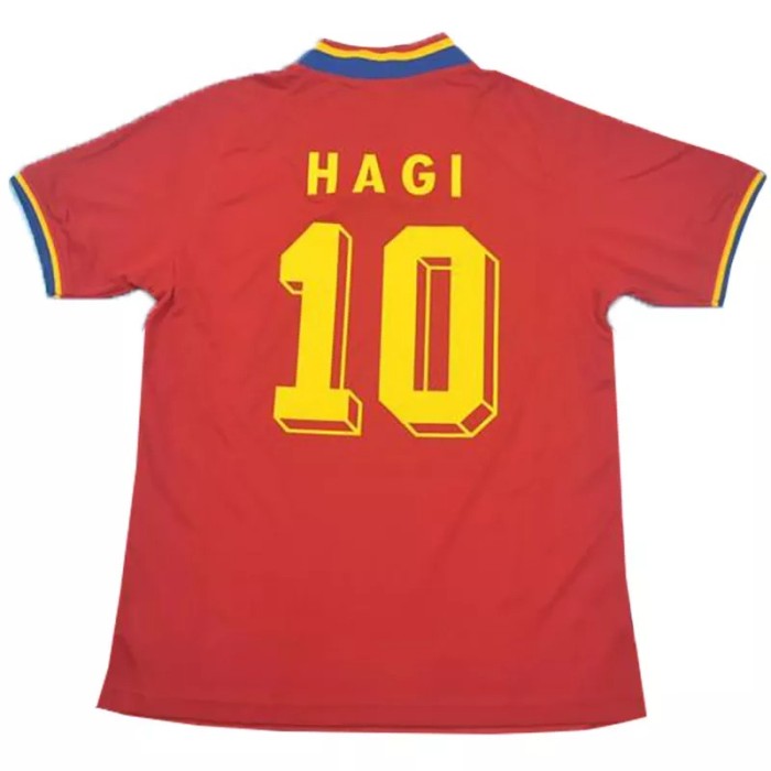 1994 Romania Red Retro Soccer Jersey