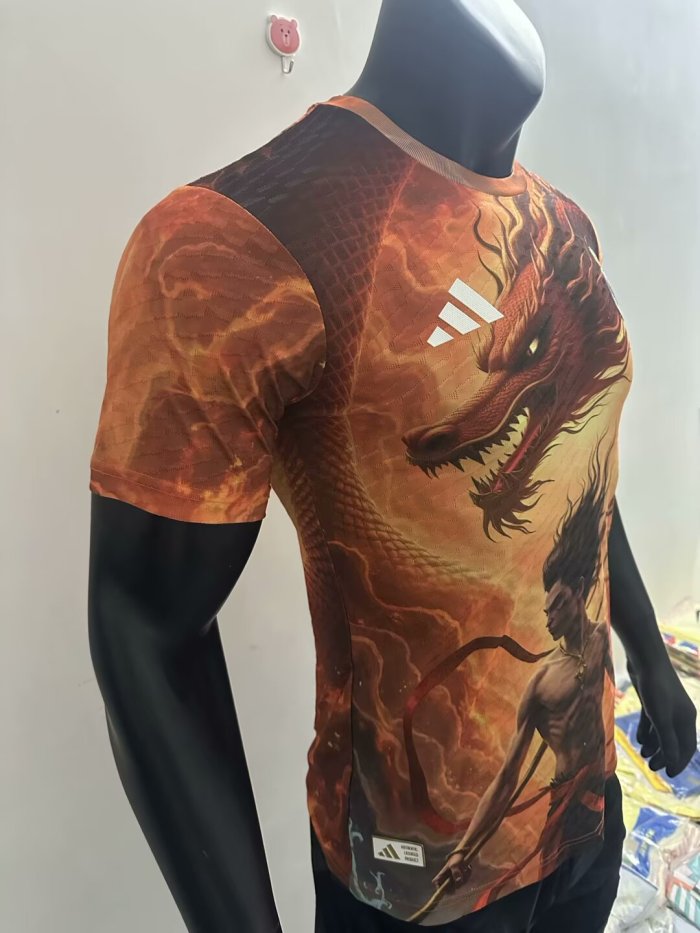 25-26 Real Madrid Orange Special Edition Player Version Soccer Jersey