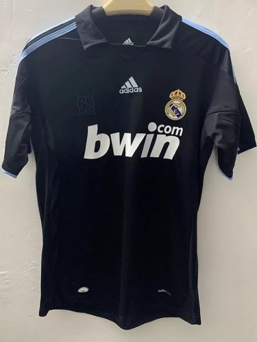 2009-2010 Real Madrid Away Black Retro Soccer Jersey