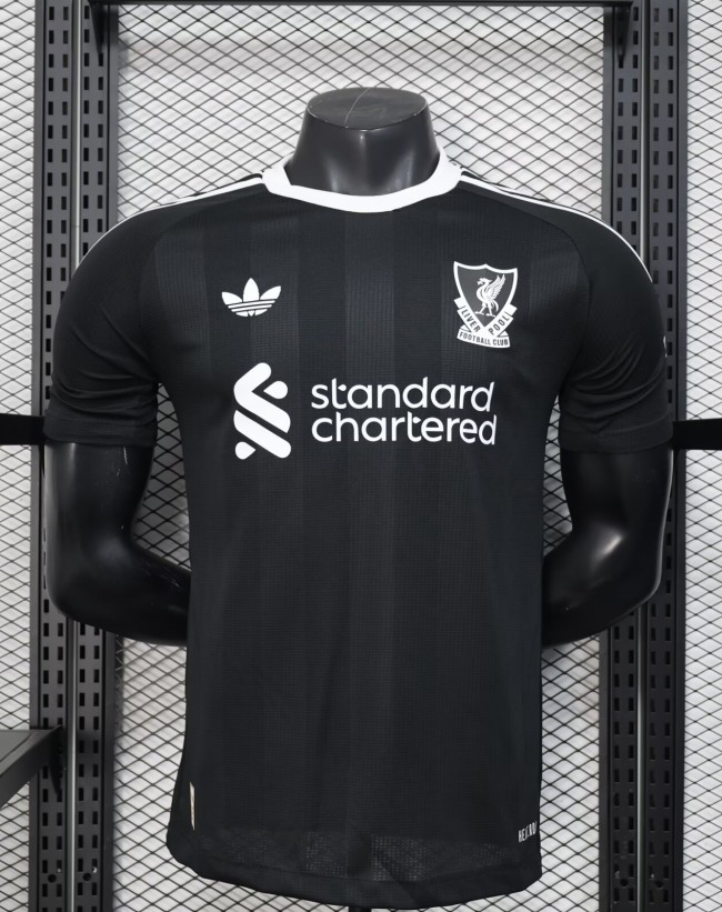 25-26 Liverpool Black Goalkeeper Player Version Soccer Jersey