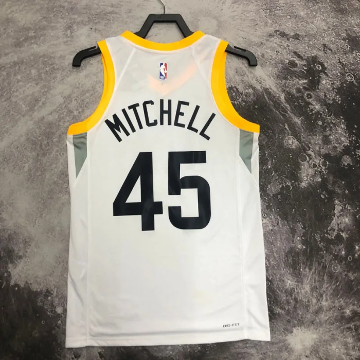 22-23 JAZZ MITCHELL #45 White Top Quality Hot Pressing NBA Jersey