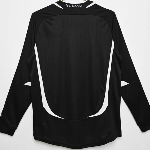 2006-2007 Real Madrid Black Long Sleeve Retro Soccer Jersey