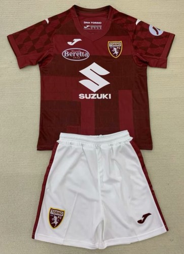 24-25 Torino Home Fans  Kids Soccer Jersey