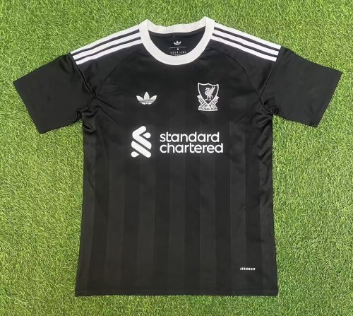 25-26 Liverpool Black Goalkeeper Fans Soccer Jersey