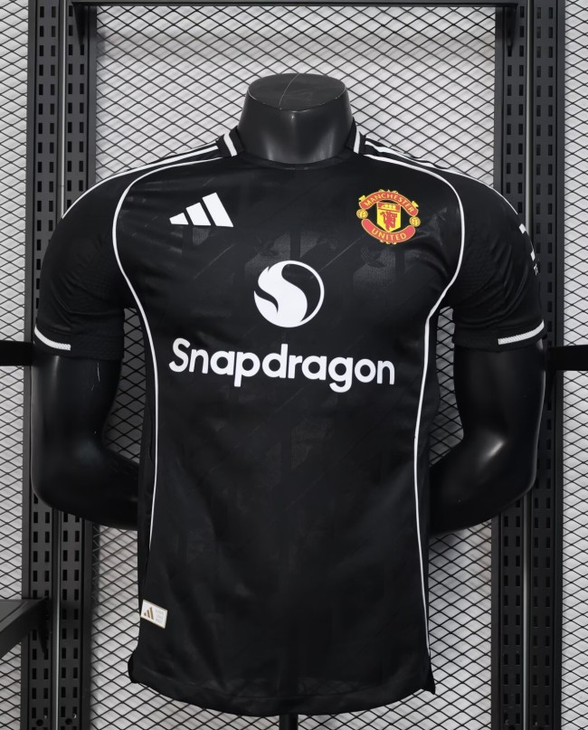 25-26 Manchester United Black Special Edition Player Version Soccer Jersey