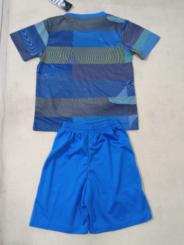 25-26 Real Madrid Grey Blue White Kids Training