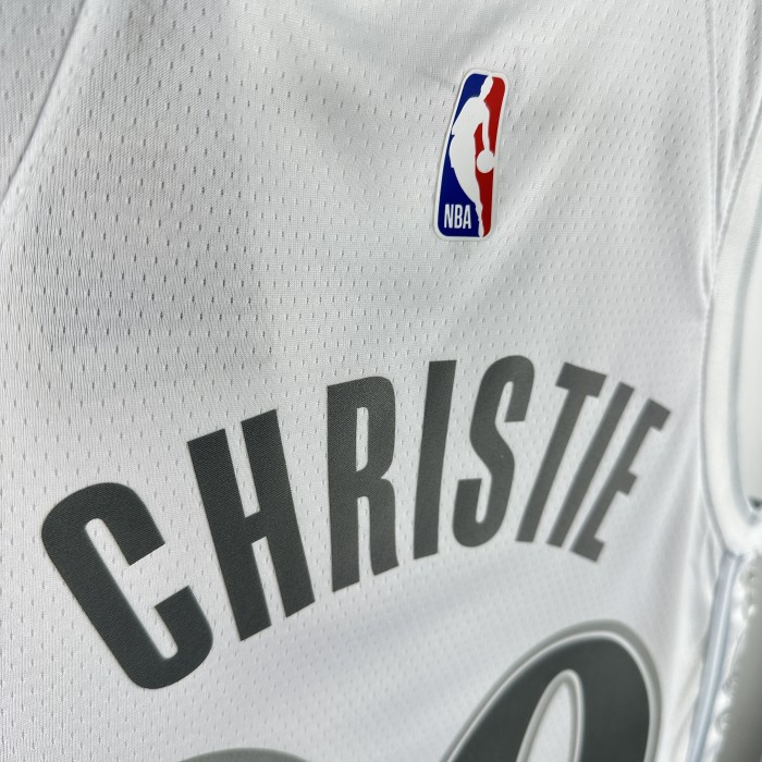 24-25 Dallas Mavericks CHRISTIE #00 White City Edition Top Quality Hot Pressing NBA Jersey