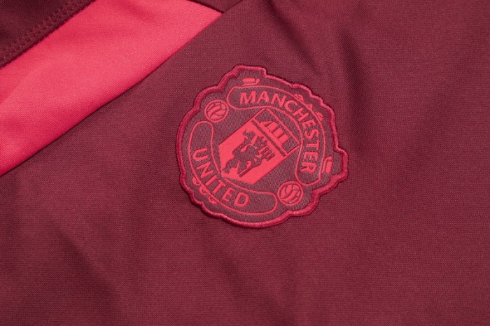23-24 Manchester United High Quality Half Pull Tracksuit