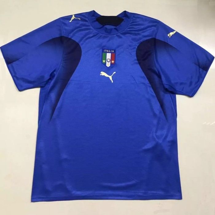 2006 Italy Home Blue Retro Soccer Jersey