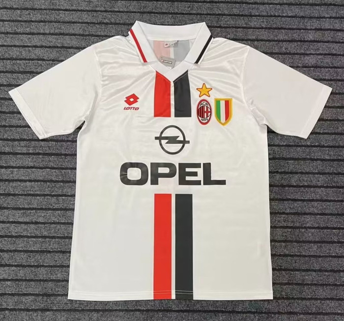 1995 AC Milan White Retro Soccer Jersey