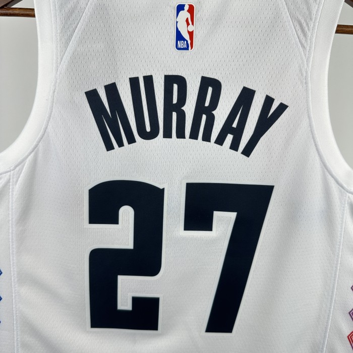 24-25 Nuggets MURRAY #27 White City Edition Top Quality Hot Pressing NBA Jersey