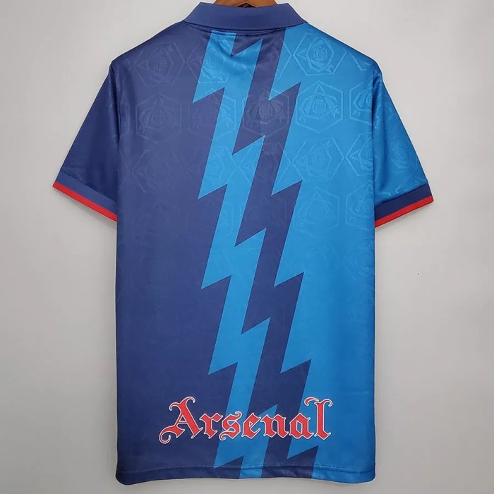 1995-1996 Arsenal Away Blue Retro Soccer Jersey