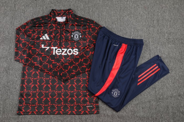 24-25 Manchester United High Quality Half Pull Tracksuit