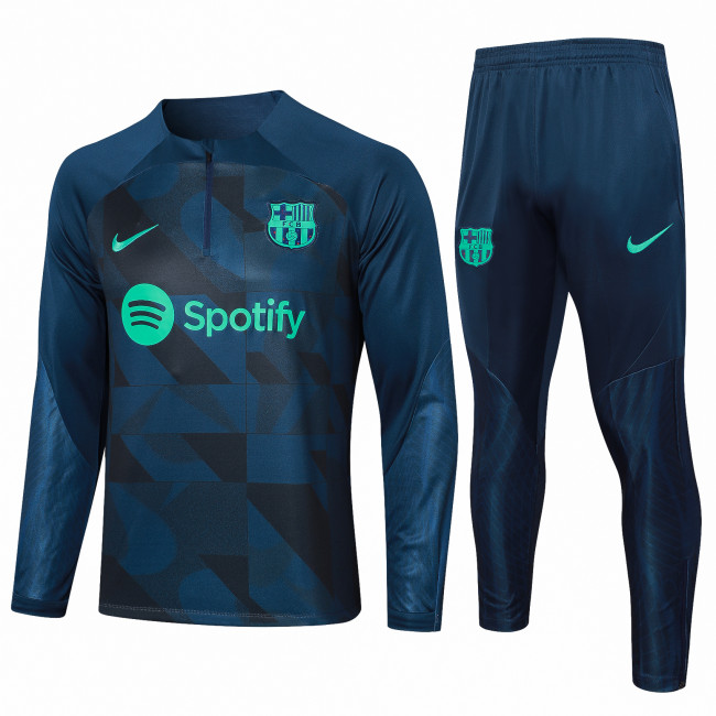 23-24 Barcelona High Quality Half Pull Tracksuit