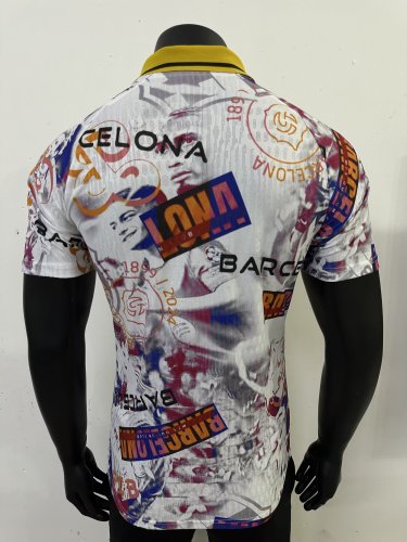 25-26 Barcelona Special Edition Player Version Training Shirts *红1899涂鸦