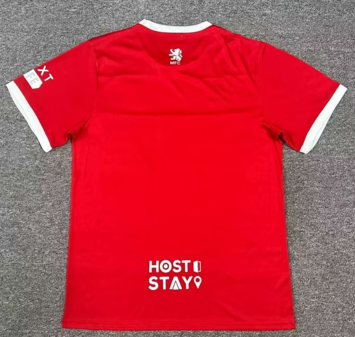 24-25 Middlesbrough Home Fans Soccer Jersey