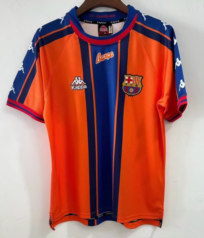 1997-1998 Barcelona Away Retro Soccer Jersey