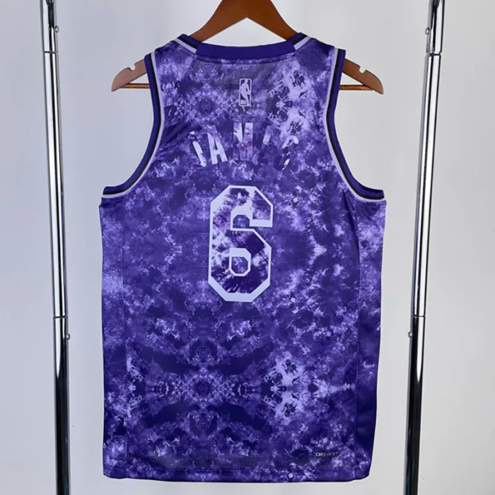 22-23 LAKERS JAMES #6 Purple Top Quality Hot Pressing NBA Jersey (荣耀版)