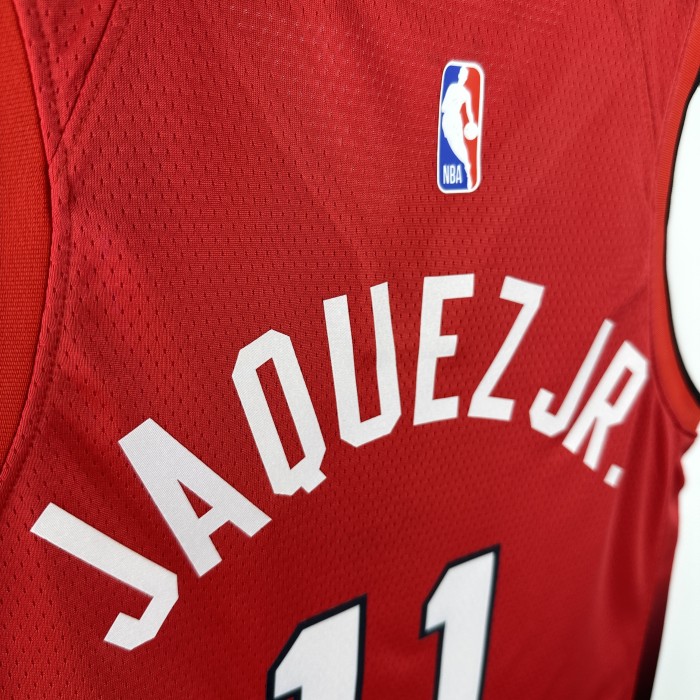 24-25 HEAT JAQUEZ JR. #11 Red City Edition Top Quality Hot Pressing NBA Jersey (V领）