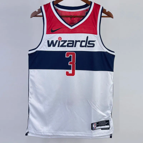 22-23 Wizards BEAL #3 White Top Quality Hot Pressing NBA Jersey