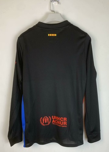 24-25 Barcelona Away Long Sleeve Soccer Jersey