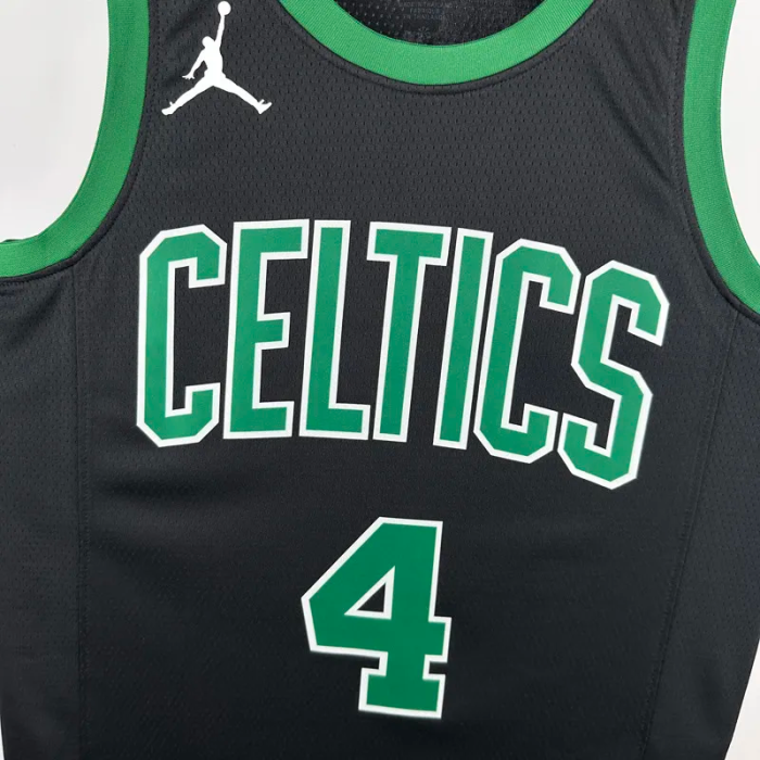 22-23 Celtics HOLIDAY #4 Black Top Quality Hot Pressing NBA Jersey (Trapeze Edition)
