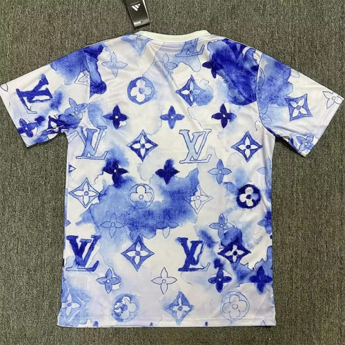 25-26 Real Madrid White Blue Special Edition Fans Training Shirts *L