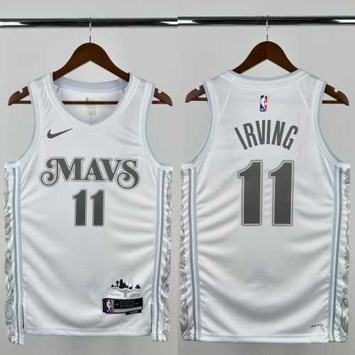 24-25 Dallas Mavericks IRVING #11 White City Edition Top Quality Hot Pressing NBA Jersey