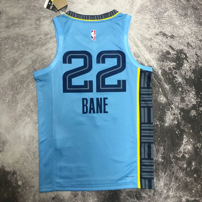 22-23 GRIZZLIES BANE #22 Blue Top Quality Hot Pressing NBA Jersey (Trapeze Edition)
