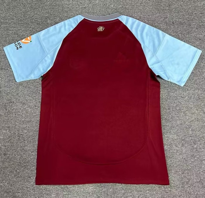 24-25 Aston Villa Home Fans Soccer Jersey