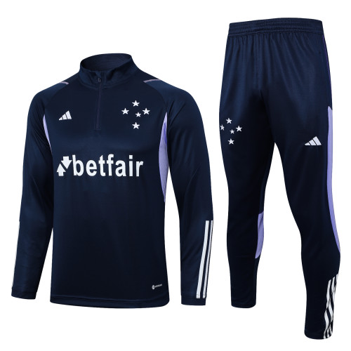 23-24 Cruzeiro High Quality Half Pull Tracksuit